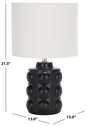 Safavieh Shylo, 21.5 Inch Black Ceramic Table Lamp - Elegant Modern Design For Cozy Lighting In Any Space Black Ceramic Body ,Fabric Shade Tbl2024a