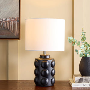 Safavieh Shylo, 21.5 Inch Black Ceramic Table Lamp - Elegant Modern Design For Cozy Lighting In Any Space Black Ceramic Body ,Fabric Shade Tbl2024a