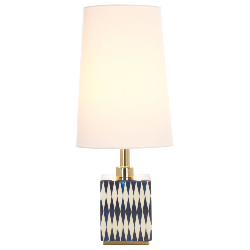 Safavieh Kye, Elegant 24-inch Blue And White Resin Table Lamp For Stylish Home Décor And Ambiance Blue ,White Resin Body ,Fabric Shade Tbl2025a