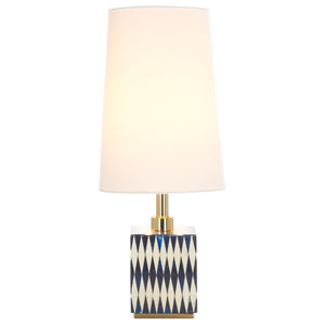 Safavieh Kye, Elegant 24-inch Blue And White Resin Table Lamp For Stylish Home Décor And Ambiance Blue ,White Resin Body ,Fabric Shade Tbl2025a