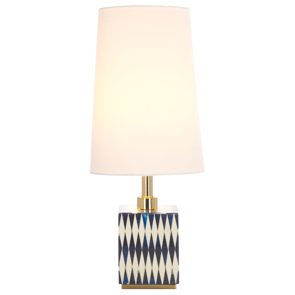 Safavieh Kye, Elegant 24-inch Blue And White Resin Table Lamp For Stylish Home Décor And Ambiance Blue ,White Resin Body ,Fabric Shade Tbl2025a