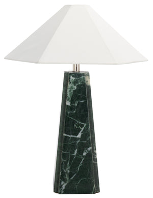 Safavieh Rylan, 25 Inch Black Marble Table Lamp - Elegant Ambient Lighting For Modern & Classic Interiors Green Marble Body ,Fabric Shade Tbl2026a