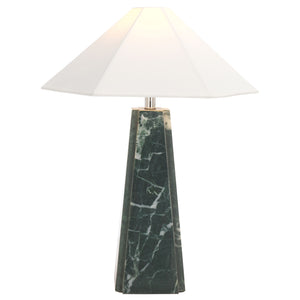 Safavieh Rylan, 25 Inch Black Marble Table Lamp - Elegant Ambient Lighting For Modern & Classic Interiors Green Marble Body ,Fabric Shade Tbl2026a