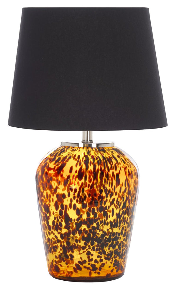 Safavieh Shae, Multicolored Glass Table Lamp with Fabric Shade for Warm Ambient Bedroom Glow TBL2027A