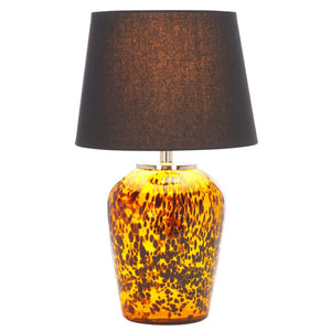Safavieh Shae, Multicolored Glass Table Lamp with Fabric Shade for Warm Ambient Bedroom Glow TBL2027A