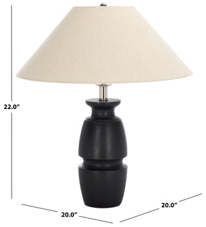 Safavieh Nakia, 22-inch Dark Green Wooden Table Lamp - Elegant Design For Cozy Ambiance In Any Space Dark Green Wood Body ,Fabric Shade Tbl2028a