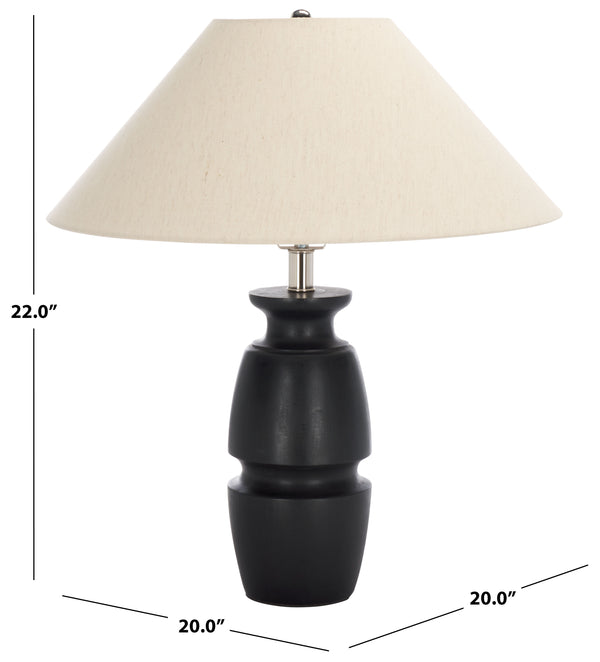 Safavieh Nakia, 22-inch Dark Green Wooden Table Lamp - Elegant Design For Cozy Ambiance In Any Space Dark Green Wood Body ,Fabric Shade Tbl2028a