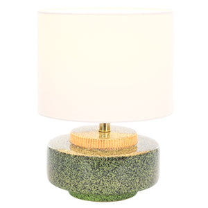 Safavieh Chels, Elegant Ceramic Table Lamp With Brass Accents For Warm Lighting And Stylish Home Décor Green ,Brass Ceramic Body ,Fabric Shade Tbl2029b