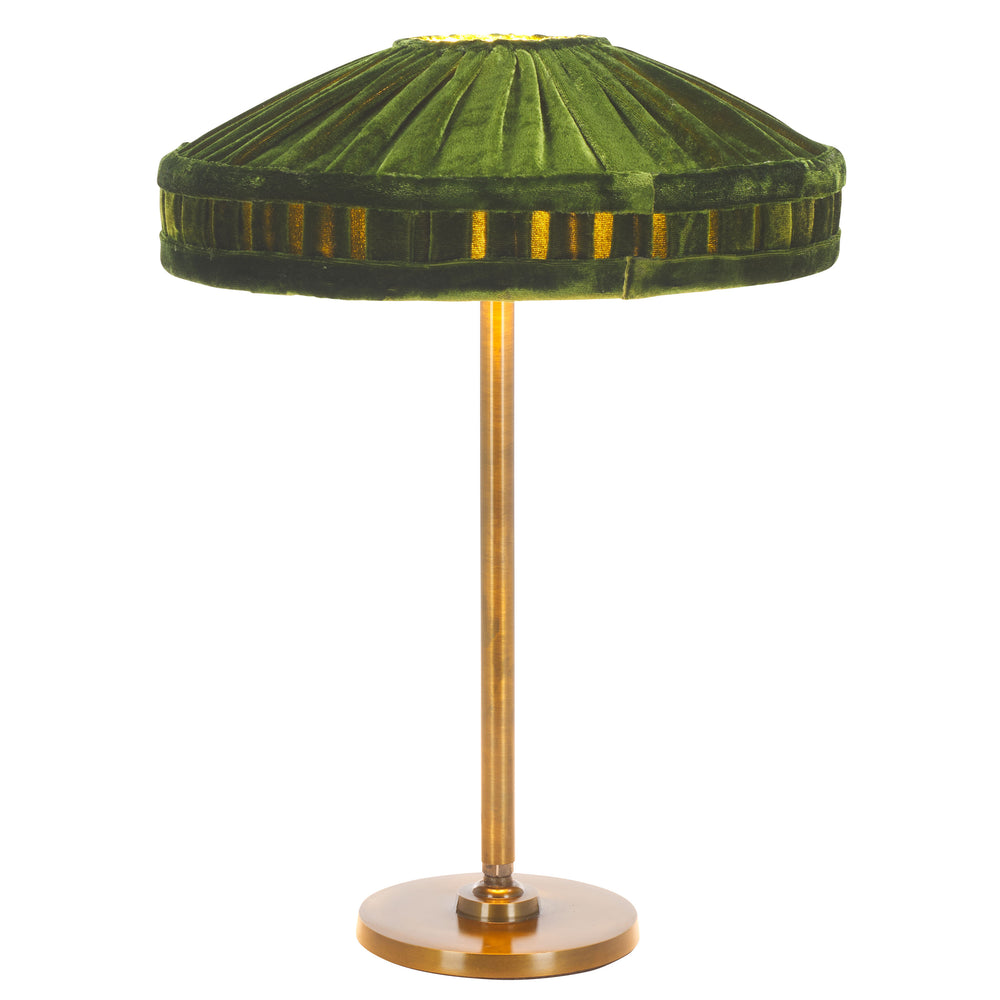 Safavieh Josie, Elegant 19-inch Green & Antique Brass Table Lamp With Velvet Shade For Cozy Spaces Green ,Antique Brass Metal Body ,Velvet Shade Tbl2030a