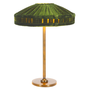 Safavieh Josie, Elegant 19-inch Green & Antique Brass Table Lamp With Velvet Shade For Cozy Spaces Green ,Antique Brass Metal Body ,Velvet Shade Tbl2030a