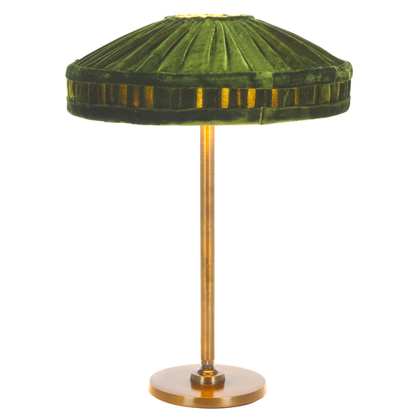 Safavieh Josie, Elegant 19-inch Green & Antique Brass Table Lamp With Velvet Shade For Cozy Spaces Green ,Antique Brass Metal Body ,Velvet Shade Tbl2030a