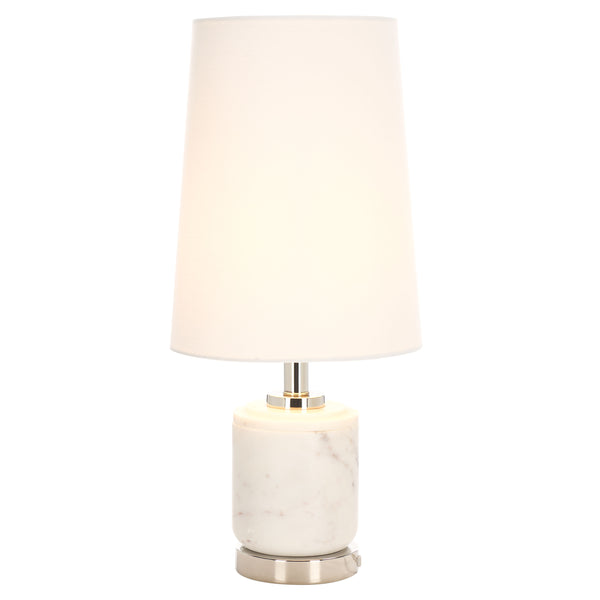 Safavieh Tigi, 22-inch White/Silver Marble Metal Table Lamp – Elegant Illumination For Modern Home Decor White ,Silver Marble Body ,Metal Base ,Fabric Shade Tbl2032a-2bx