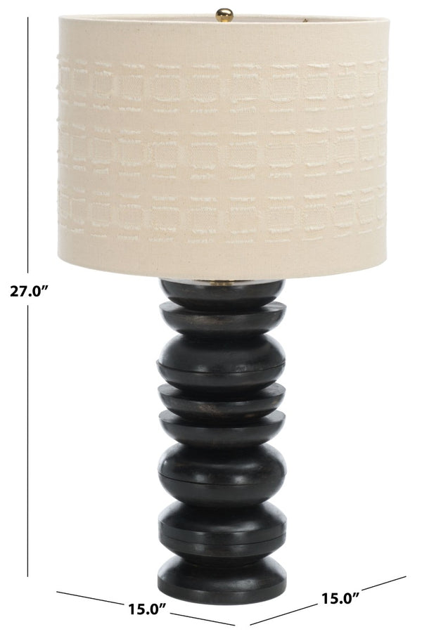 Safavieh Asta, Mango Wood Table Lamp with Fabric Shade for Warm Ambient Bedroom Glow TBL2034A