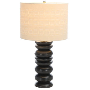 Safavieh Asta, Mango Wood Table Lamp with Fabric Shade for Warm Ambient Bedroom Glow TBL2034A