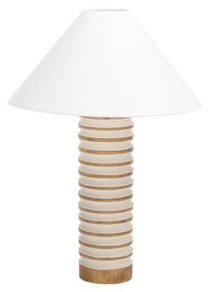 Safavieh Sulma, Artisan Mango Wood and Rope Table Lamp for Coastal Boho Living Spaces TBL2035A