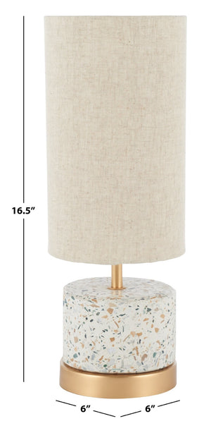 Safavieh LASZLO, 16.5-Inch Concrete and Gold Table Lamp - Modern Minimalist Design for Any Space TBL3000A