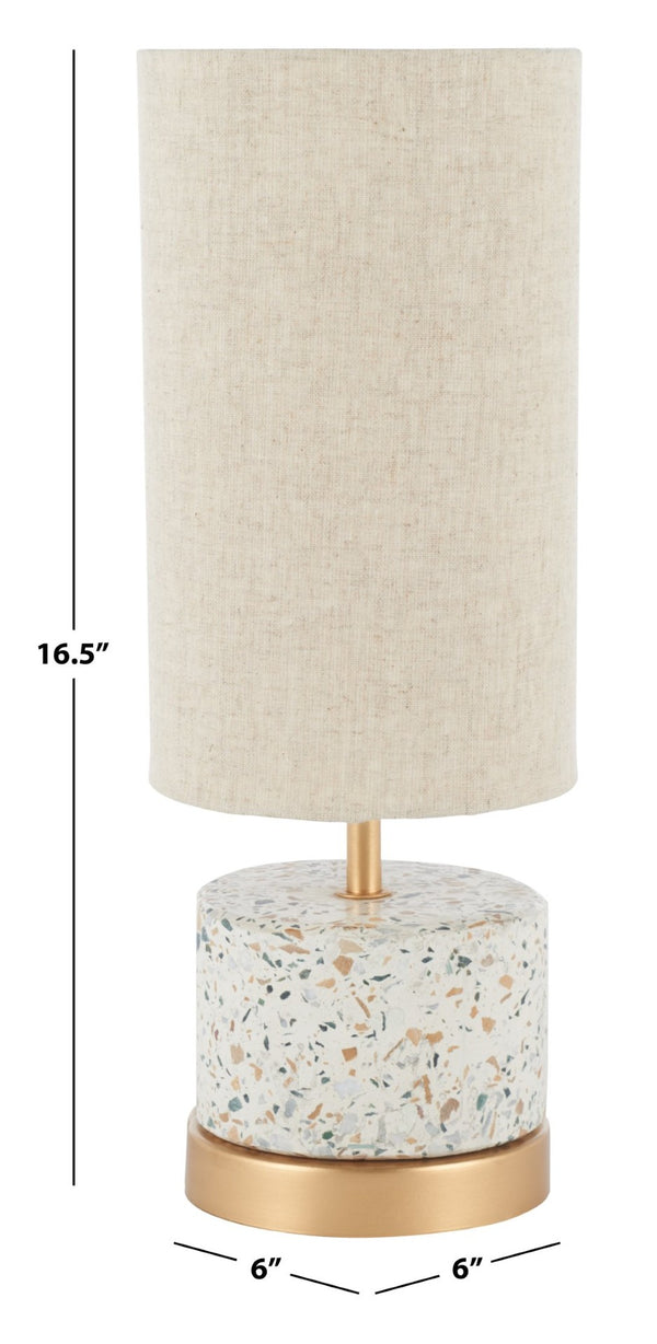 Safavieh LASZLO, 16.5-Inch Concrete and Gold Table Lamp - Modern Minimalist Design for Any Space TBL3000A