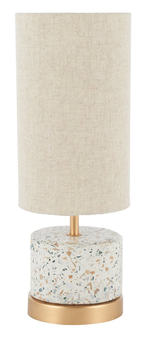 Safavieh LASZLO, 16.5-Inch Concrete and Gold Table Lamp - Modern Minimalist Design for Any Space TBL3000A