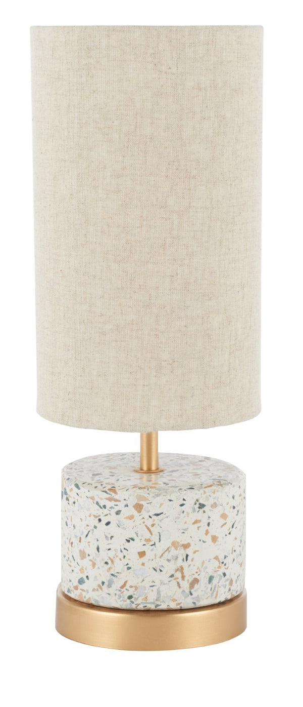Safavieh LASZLO, 16.5-Inch Concrete and Gold Table Lamp - Modern Minimalist Design for Any Space TBL3000A