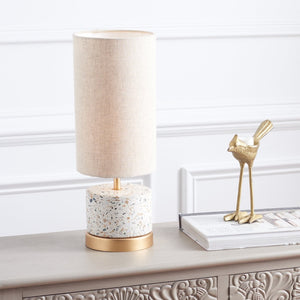 Safavieh LASZLO, 16.5-Inch Concrete and Gold Table Lamp - Modern Minimalist Design for Any Space TBL3000A