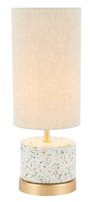 Safavieh LASZLO, 16.5-Inch Concrete and Gold Table Lamp - Modern Minimalist Design for Any Space TBL3000A