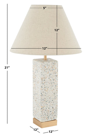 Safavieh JANNISE, 21-Inch Concrete & Gold Table Lamp - Stylish Accent for Modern & Transitional Decor TBL3002A