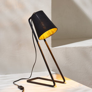 Safavieh GUARNERE, 20-Inch Black and Gold Table Lamp - Modern Iron & Fabric Accent for Home Decor Elegance TBL3004A