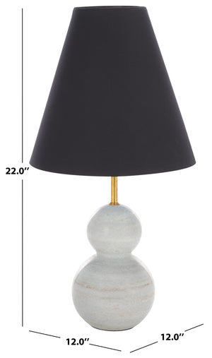 Safavieh Evadne, 22-inch Black And White Marble Table Lamp - Elegant Accent Light For Modern Home Decor Black ,White Marble Body ,Fabric Shade Tbl3005a