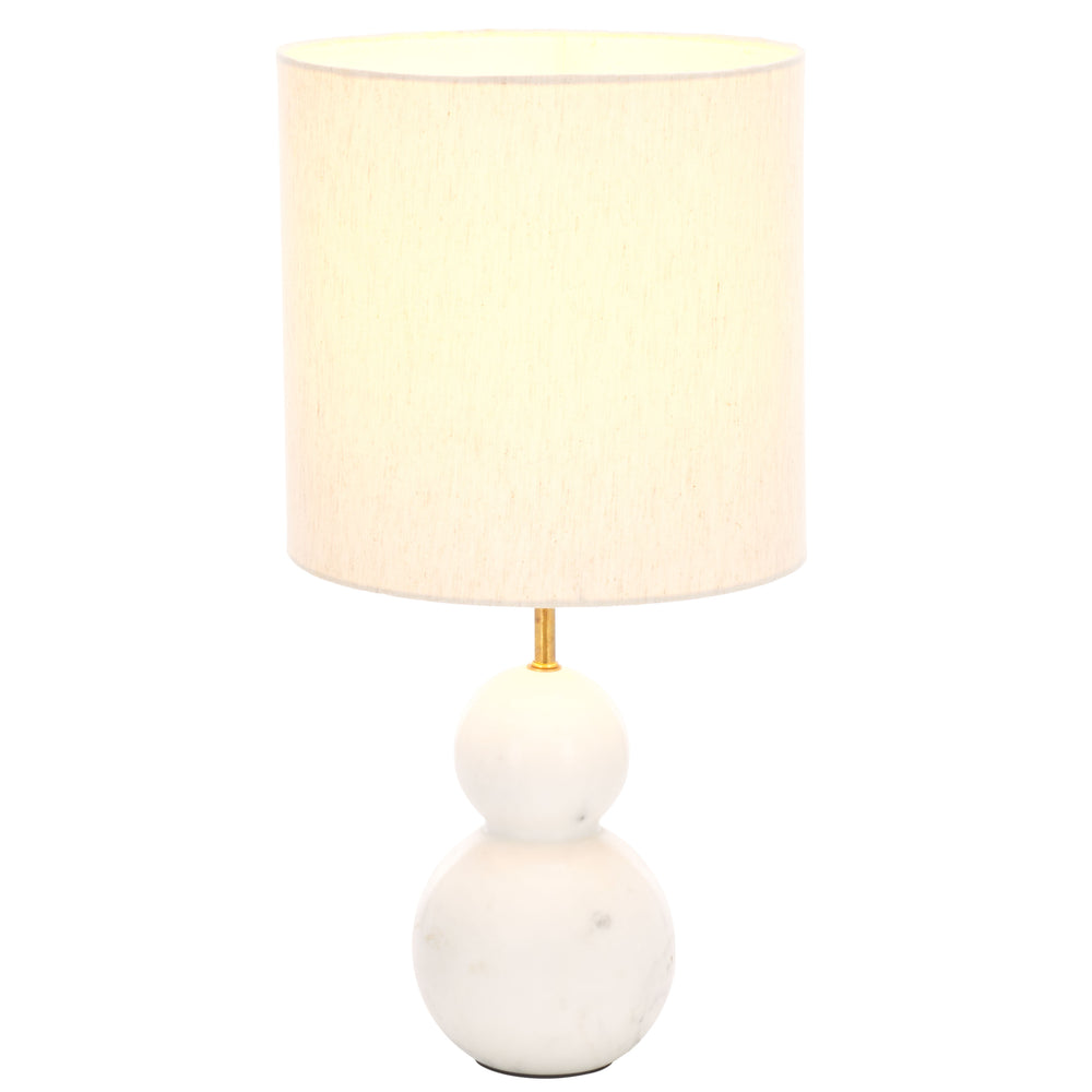 Safavieh Callie, Elegant 22-inch White Marble Table Lamp For Timeless Home Illumination & Sophisticated Style White Marble , Marble Body ,Fabric Shade Tbl3009a
