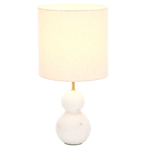 Safavieh Callie, Elegant 22-inch White Marble Table Lamp For Timeless Home Illumination & Sophisticated Style White Marble , Marble Body ,Fabric Shade Tbl3009a