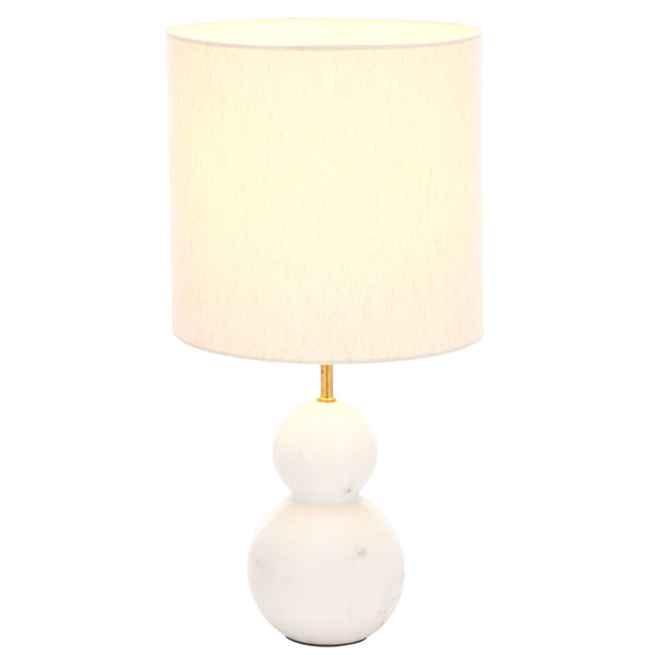 Safavieh Callie, Elegant 22-inch White Marble Table Lamp For Timeless Home Illumination & Sophisticated Style White Marble , Marble Body ,Fabric Shade Tbl3009a