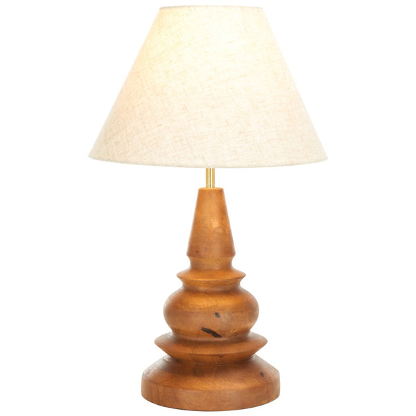 Safavieh SOLENE, 20-Inch Natural Wood & Iron Table Lamp – Stylish Ambient Lighting for Modern & Rustic Spaces TBL3017A