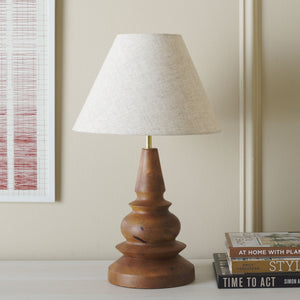 Safavieh SOLENE, 20-Inch Natural Wood & Iron Table Lamp – Stylish Ambient Lighting for Modern & Rustic Spaces TBL3017A
