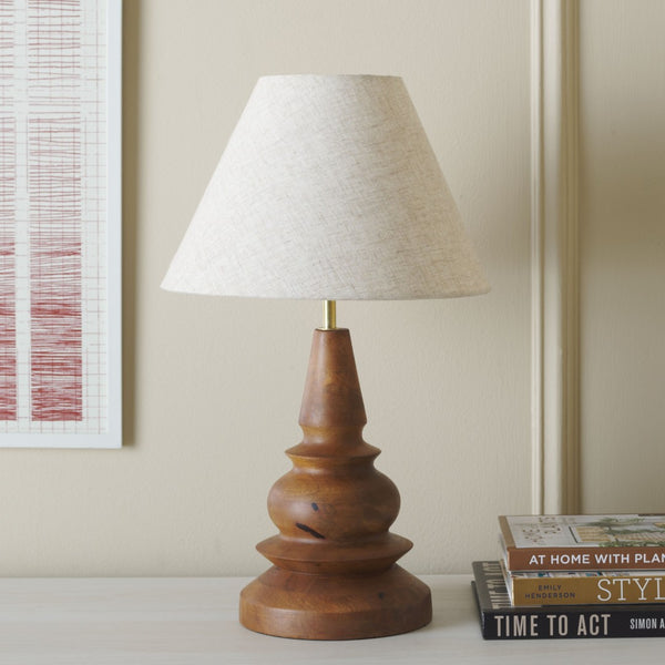 Safavieh SOLENE, 20-Inch Natural Wood & Iron Table Lamp – Stylish Ambient Lighting for Modern & Rustic Spaces TBL3017A