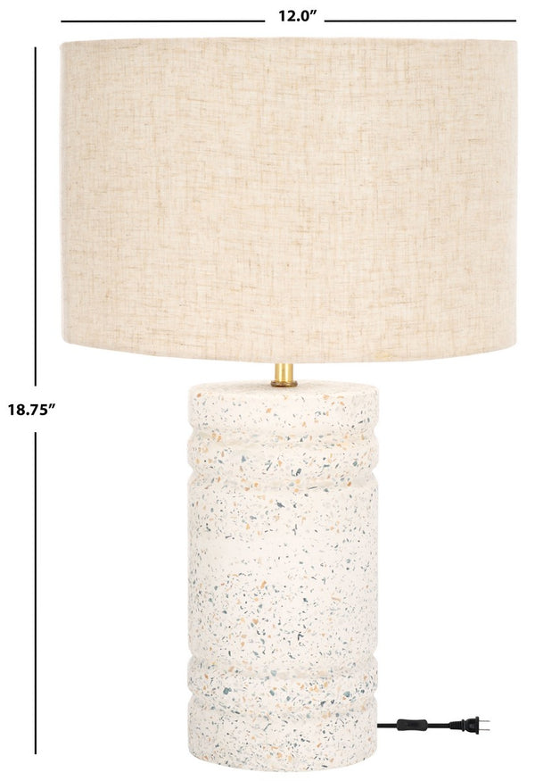 Safavieh Azalea, 19 Inch, White Terrazzo, Terrazzo/Iron Table Lamp TBL3021A