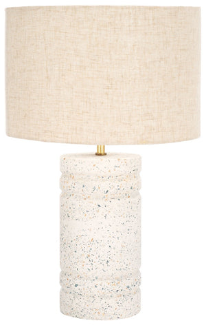 Safavieh Azalea, 19 Inch, White Terrazzo, Terrazzo/Iron Table Lamp TBL3021A