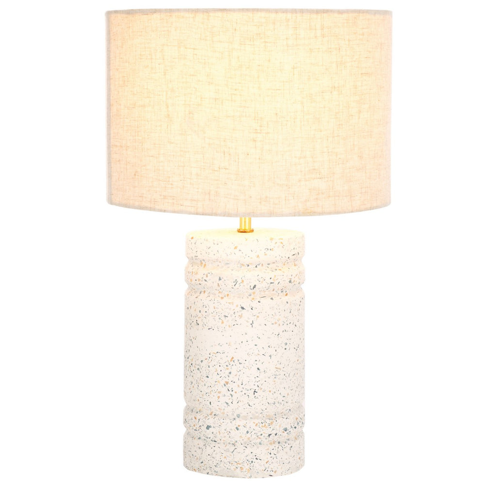 Safavieh Azalea, 19 Inch, White Terrazzo, Terrazzo/Iron Table Lamp TBL3021A
