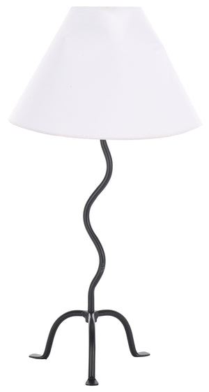 Safavieh Chey, 24.75 Inch Black Metal Table Lamp – Stylish Lighting For Modern Homes, Chic Design & Warmth Black Metal Body ,Fabric Shade Tbl3024a
