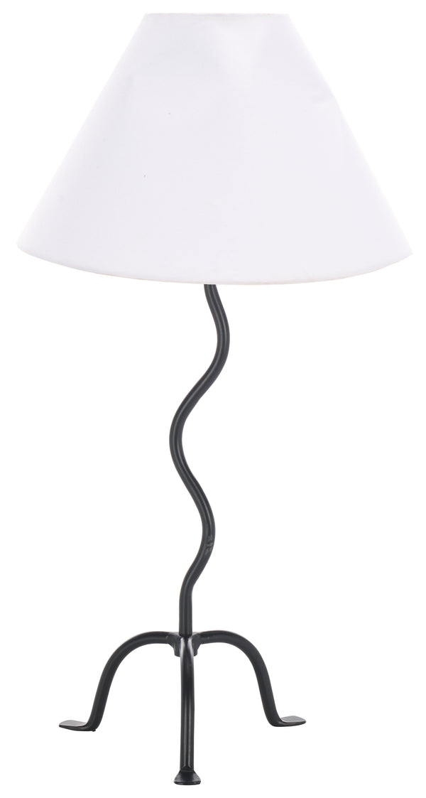 Safavieh Chey, 24.75 Inch Black Metal Table Lamp – Stylish Lighting For Modern Homes, Chic Design & Warmth Black Metal Body ,Fabric Shade Tbl3024a
