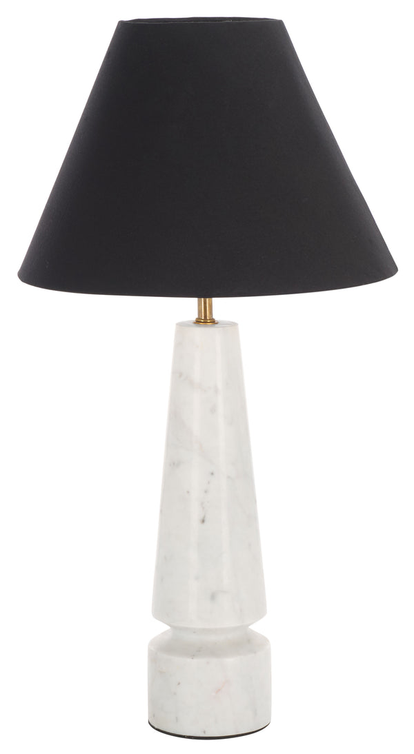 Safavieh Enza, Elegant 21.5 Inch White Marble Table Lamp With Fabric Shade For Sophisticated Home Décor White Marble , Marble Body ,Fabric Shade Tbl3027a