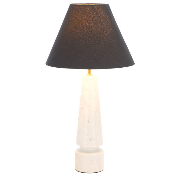 Safavieh Enza, Elegant 21.5 Inch White Marble Table Lamp With Fabric Shade For Sophisticated Home Décor White Marble , Marble Body ,Fabric Shade Tbl3027a