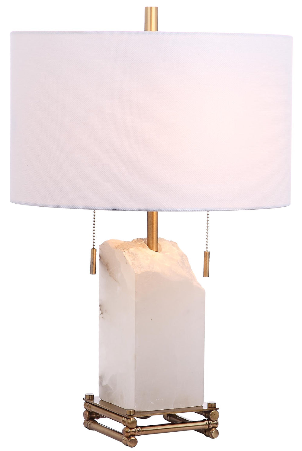 Safavieh Pearl Alabaster 24 Inch H Table Lamp  White/Gold TBL4004A