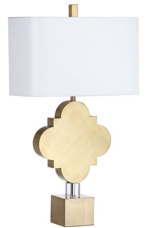 Safavieh MARINA, 31.5" Gold Iron and Crystal Table Lamp - Elegant Ambient Lighting for Modern Spaces TBL4005A