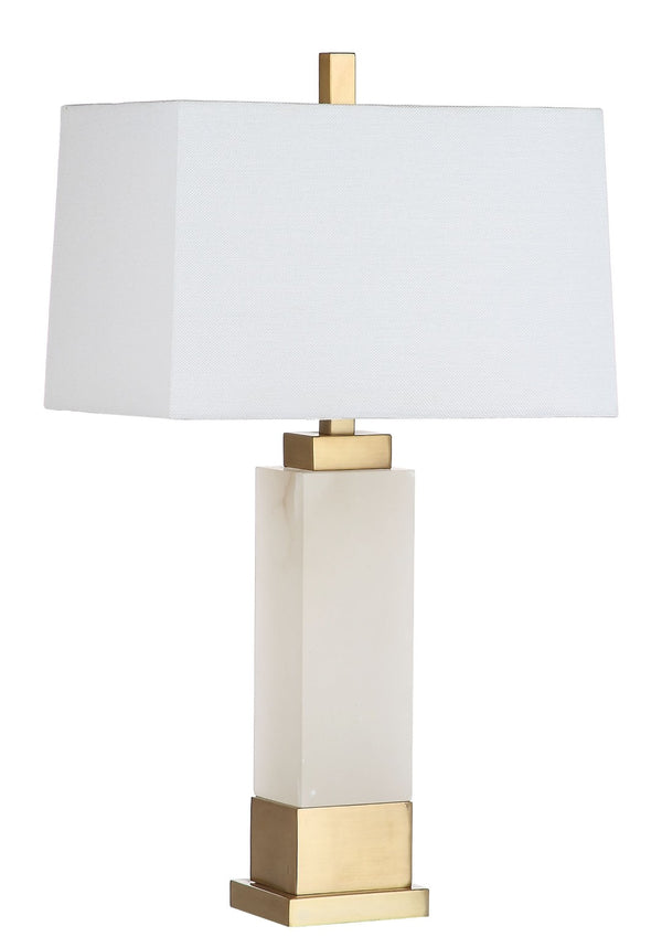 Safavieh ROZELLA Table Lamp - Elegant White & Gold Metal Design with Chic Marble Accent for Any Room Decor TBL4006A
