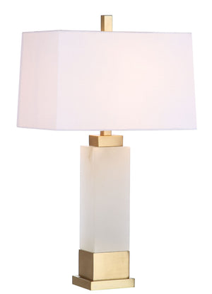 Safavieh ROZELLA Table Lamp - Elegant White & Gold Metal Design with Chic Marble Accent for Any Room Decor TBL4006A
