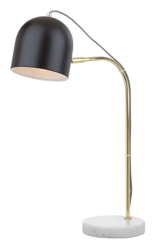 Safavieh DRINA, Elegant 23.5 Inch Table Lamp with Marble and Iron Base for Modern Home Décor and Lighting Black TBL4017A