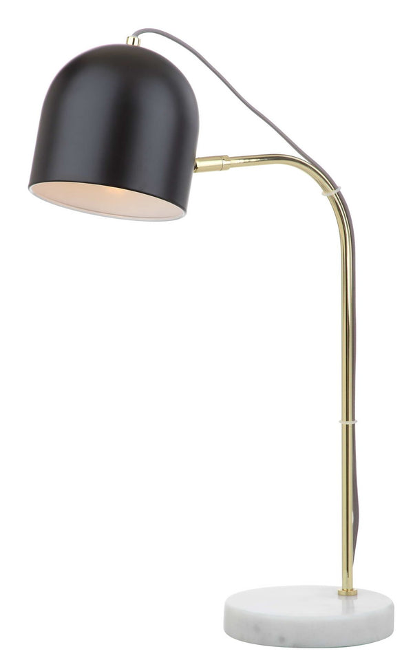Safavieh DRINA, Elegant 23.5 Inch Table Lamp with Marble and Iron Base for Modern Home Décor and Lighting Black TBL4017A