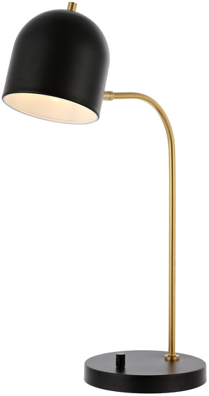 Safavieh DRINA, Elegant 23.5 Inch Table Lamp with Marble and Iron Base for Modern Home Décor and Lighting Black TBL4017A