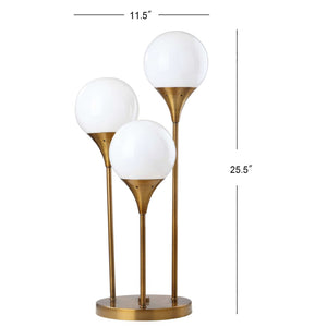 Safavieh MARZIO, Elegant 3-Light Brass & Iron Table Lamp, 25.5 Inches - Perfect for Modern Home Decor! TBL4019A