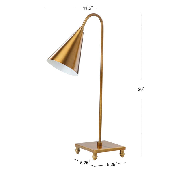 Safavieh ANNETTA, 20-Inch Brass and Iron Table Lamp - Elegant Ambient Lighting for Modern & Classic Spaces TBL4022A